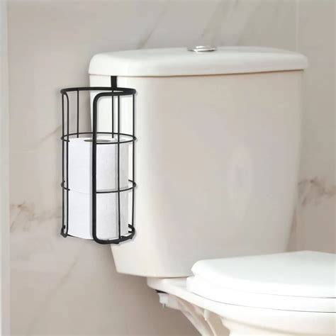 BROOKSTONE, Over The Tank Toilet Paper Holder, Space Saving Bathroom ...