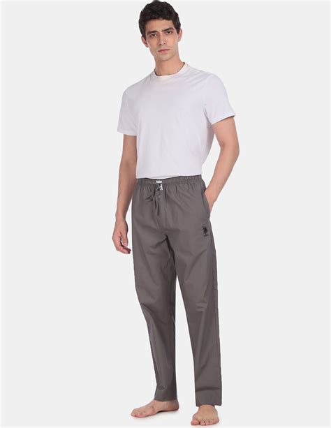 Buy Men Comfort Fit Solid Cotton I690 Lounge Pants - Pack Of 1 Grey|U.S ...