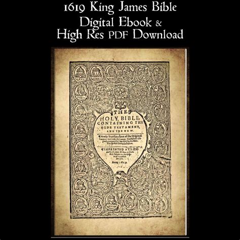 1619 King James Bible, Octavo- Digital Ebook and High Res PDF Download