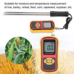 Rubber Grain Moisture Meter with Measuring Probe & Digital Display ...