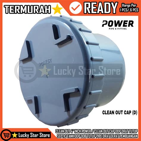 Clean OUT 4" INCH POWER / CLEAN OUT CAP DOP DRAT LID SEPTICTANK CLAMP ...