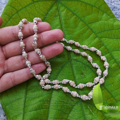 ISKCON Pure Silver Cap with Original Tulsi Kanthi Mala 5mm Beads ...
