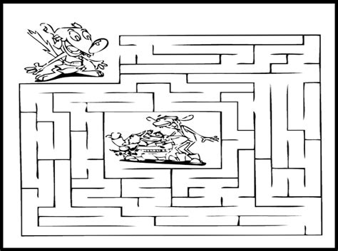 Cartoon Character Printable Maze