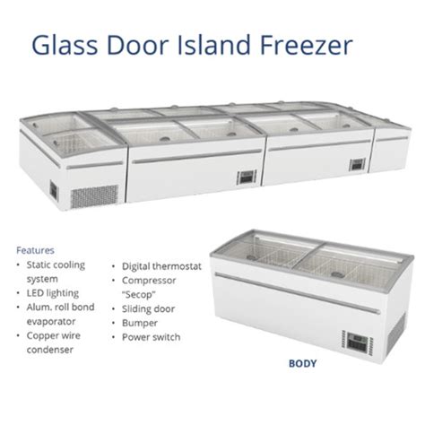 Jual Gea VANDA-210IC BODY Glass Door Island Freezer Freezer U ...