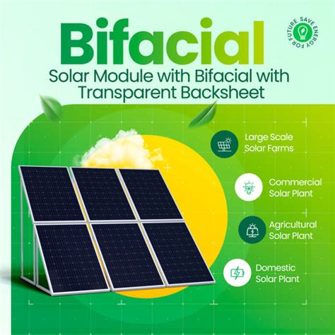545wp Half cut cells mono perc bifacial with transparent backsheet sol