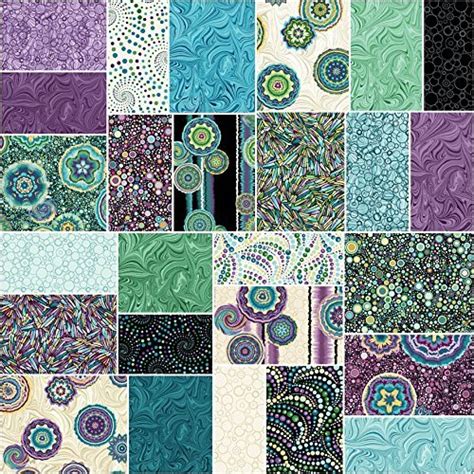 Benartex CIRCLE PLAY Precut 5-inch Charm Pack Cotton Fabric Quilting ...