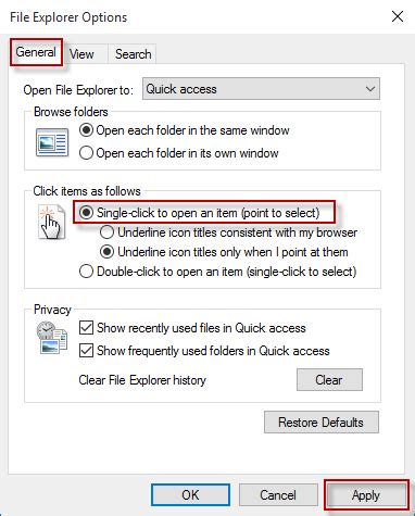 Image result for Mouse Opens File On Single Click