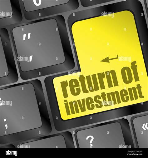 return of investment keyboard key Stock Photo - Alamy