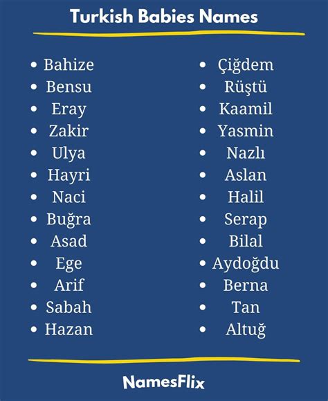 Turkish Female Names
