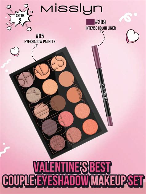 Misslyn Eyeshadow Palette & Eyeliner Set Valentine's Day Valentine's ...