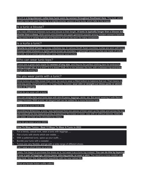 What does tunic mean in clothing.docx