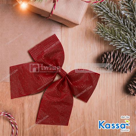 โบว์ตกแต่ง KASSA HOME รุ่น A1-DA0256 ขนาด 27 x 24 x 2 ซม. สีแดง - ไทวัสดุ
