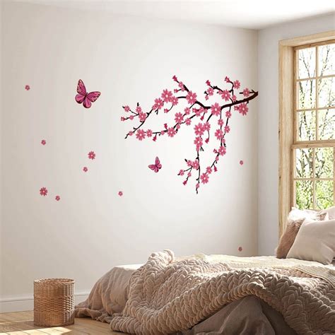 Cherry Blossoms & Butterflies Wall sticker | wall-art.com