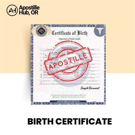 Birth Certificate Apostille Service | Oregon Apostille Hub