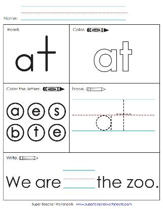 At Words Worksheet 的图像结果