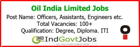 Oil India Limited Recruitment 2022 Apply Online | 50 Officer, Engineer ...