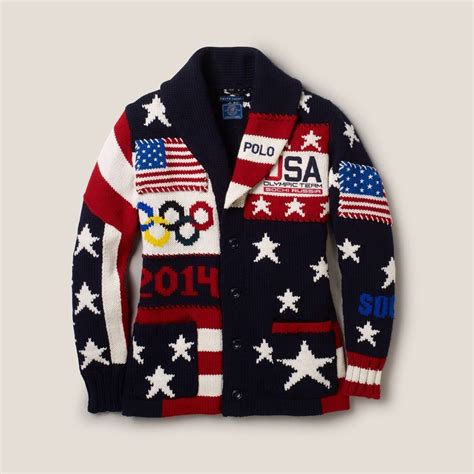 Polo Ralph Lauren Team USA 2014 Olympic Ceremony Cardigan Sweater ...