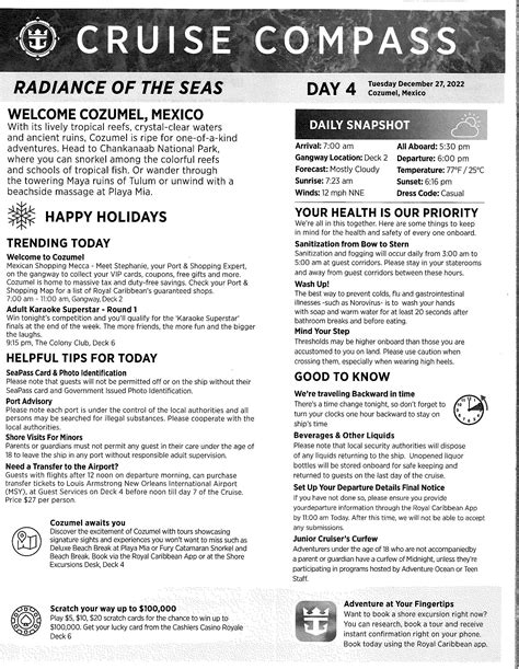 Radiance of the Seas 7-night Western Caribbean Cruise Compass ...