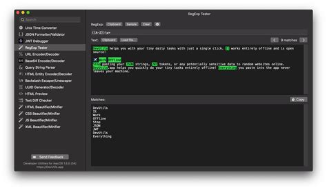 GitHub - DevUtilsApp/regextester.app: Regex Tester offline macOS app