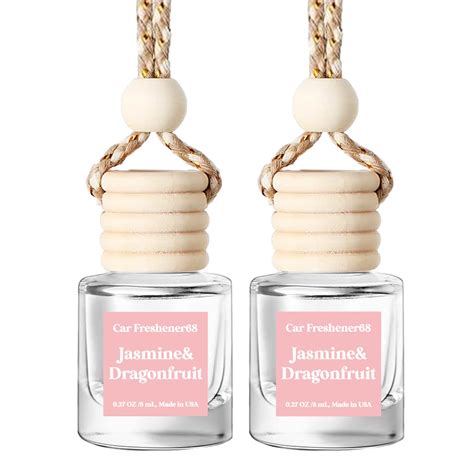 HoogaLife Car Air Freshener Diffuser 2 Pack Hanging Jasmine Dragonfruit Car Air Freshener for ... - what is the smell of jasmine