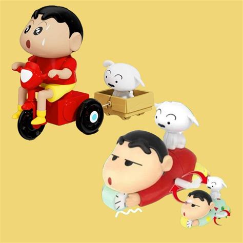 2 pcs - Shinychan cycle with shiro and shinychan lying with shiro on b ...
