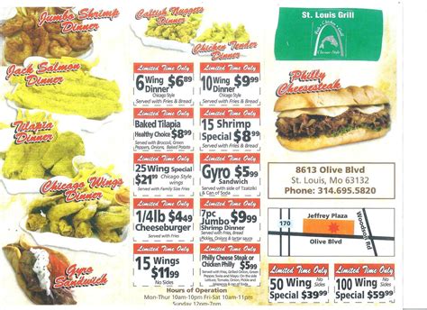 Menu at St. Louis Fish & Chicken Grill restaurant, University City ...