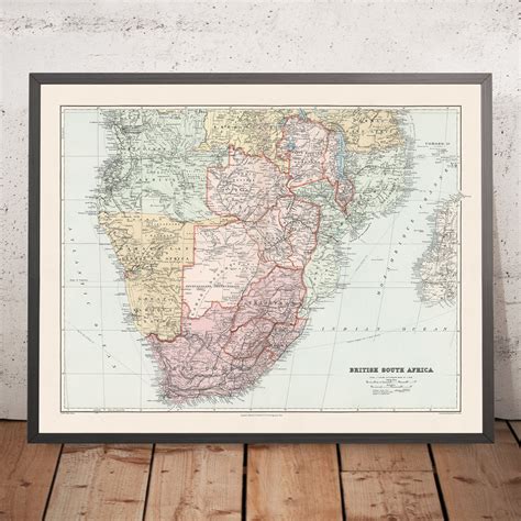 Mapa antiguo de la África del Sur británica, Stanford, 1904: Colonia d – The Unique Maps Co.