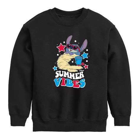 Disney's Lilo & Stitch Boys 8-20 Summer Vibes Crew Fleece Sweatshirt