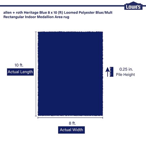 allen + roth Heritage Blue 8 X 10 (ft) Blue/Mult Indoor Medallion Area ...