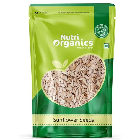 NutriOrganics Raw Sunflower Seeds For Eating,High In Protein And Fiber ...