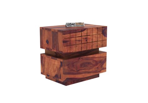 Buy Solic Wooden Bedside Table (Teak Finish) Online in India : Urbanwood