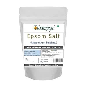 Sampige Epsom Salt Powder 900 Gram Epsom Bath Salt, For Muscle Relief ...