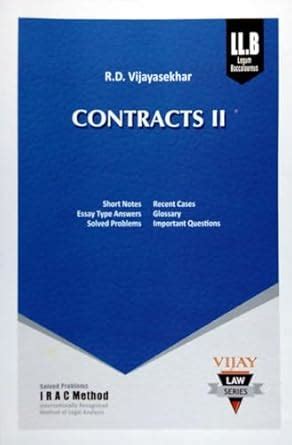 Buy Contracts - II (Special Contracts) Guide (Descriptive Answers ...