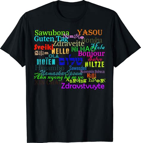 Hello in different languages T-Shirt - Walmart.com