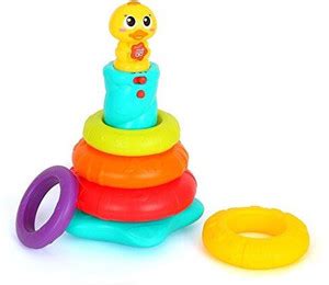 SOBERBIO Stacking Rainbow Duck with Unique Sound & Light Effects ...