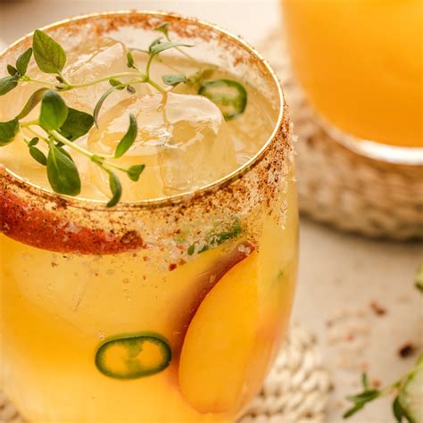 Hot Honey Peach Margarita - Noble Pig