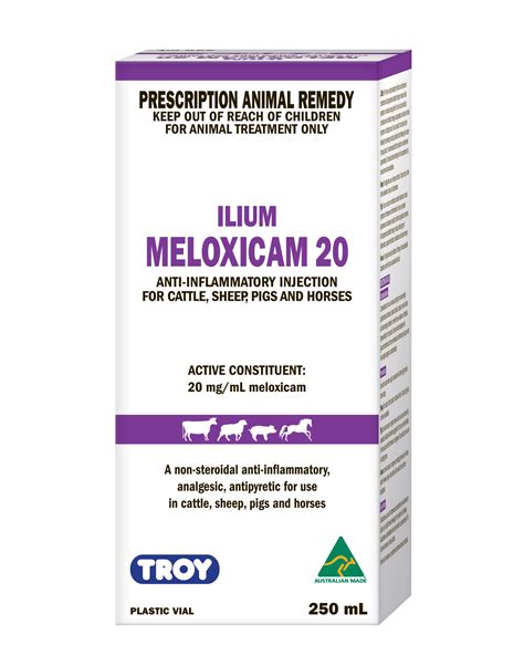 ilium Meloxicam 20 Anti-Inflammatory Injection - Troylab