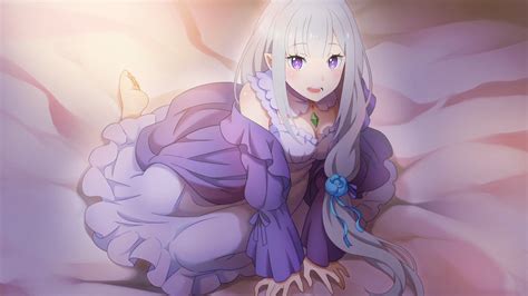 Emilia getting cozy in bed. [Re:Zero] : r/awwnime