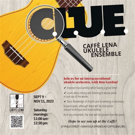 Caffe Lena Ukulele Ensemble: C.L.U.E.! , Caffe Lena, Rock City Falls, 9 ...