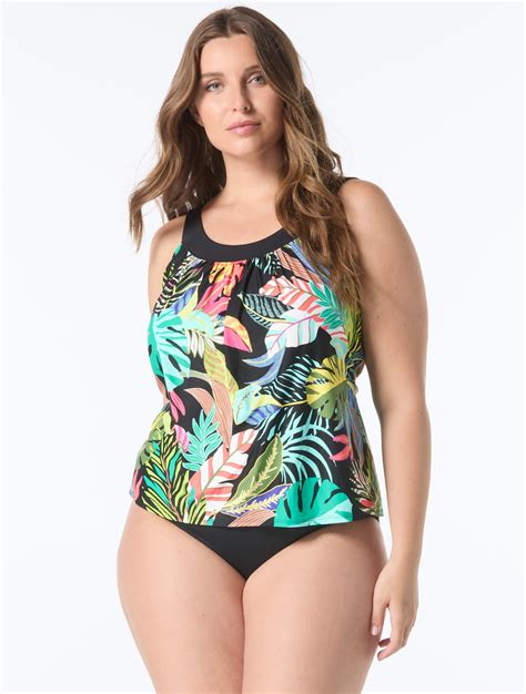 Coco Reef Ultra Fit Bra Sized Underwire Tankini Top - Cosmic Jungle ...