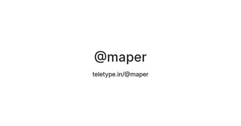 @maper — Teletype