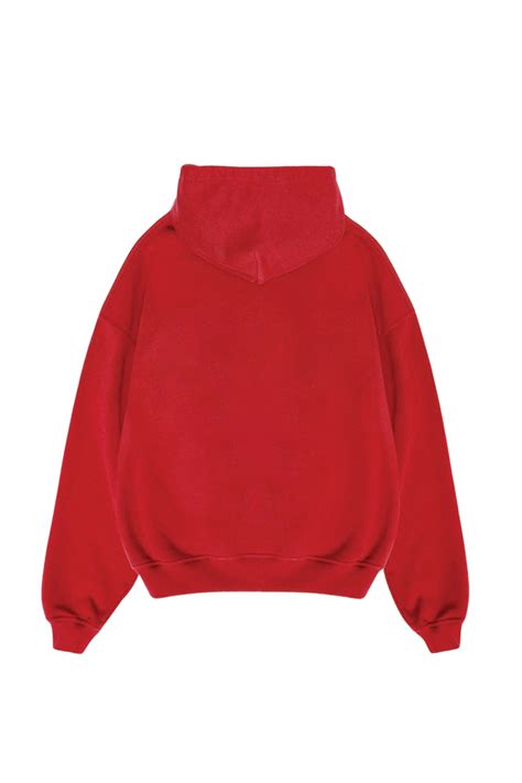 Pure Red Oversized Hoodie – Amrrar