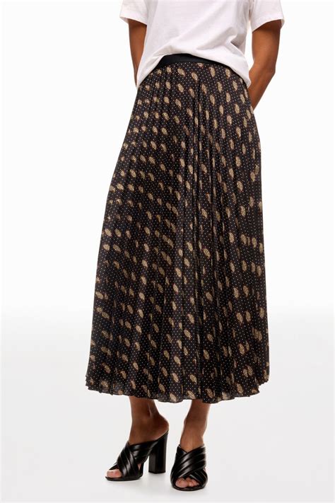 Helena Printed Midi Skirt by Sandro | Rent the Runway