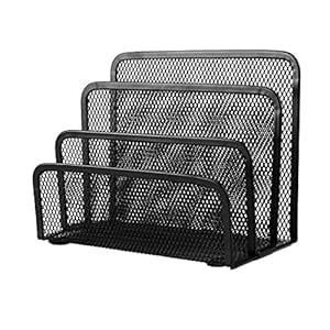 KINZILLA File Storage Rack with 3 Compartments Book Sorter,Magazine ...