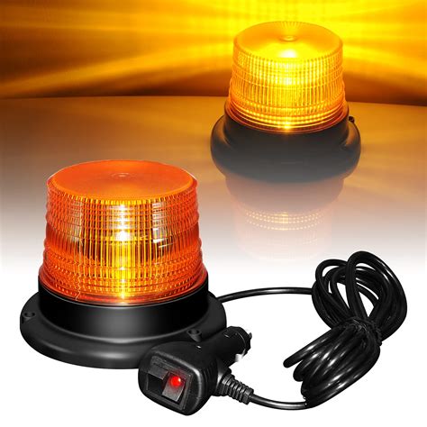 Buy LED Beacon Light 12V-48V Amber Strobe Light High Intensity ...