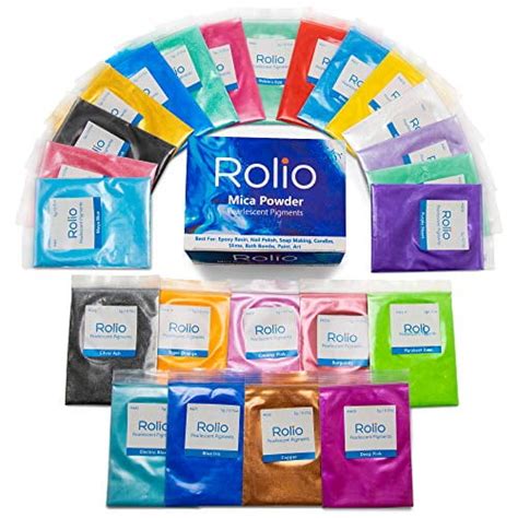 Rolio - Mica Powder - 24 Bags of Pearlescent Color India | Ubuy