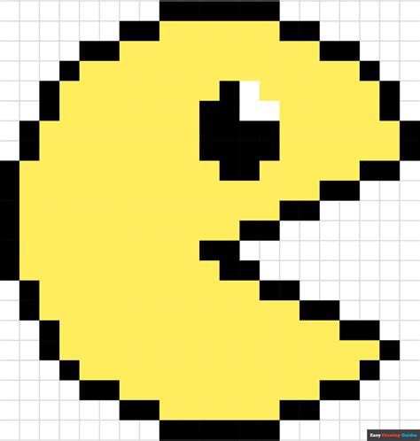 How to Draw Pacman Pixel Art | Jeux pixel art, Dessin pixel, Pixel art ...