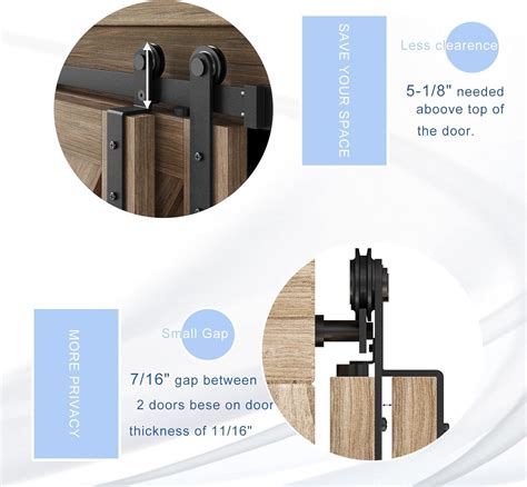 Buy FREDBECK 6 FT Super Mini Small Cabinet Sliding Bypass Barn Door ...