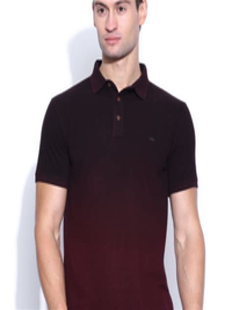 Buy Locomotive Burgundy Polo Pure Cotton T Shirt - Tshirts for Men ...
