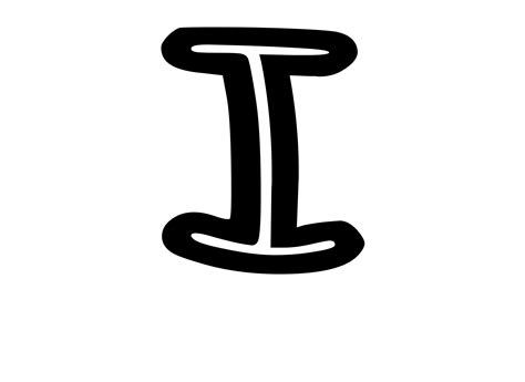 Bold Letter I Outline